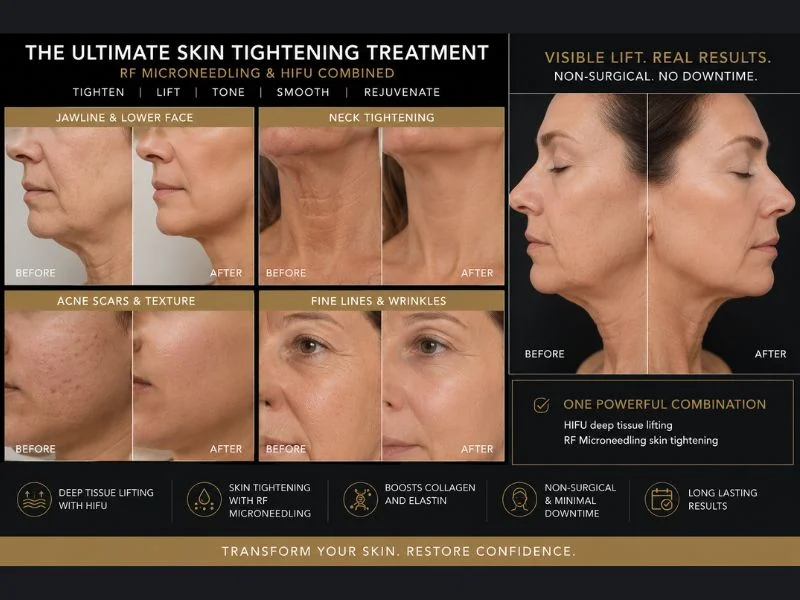 Results of combined treatment for the ultimate skin tightening treatment Portsmouth